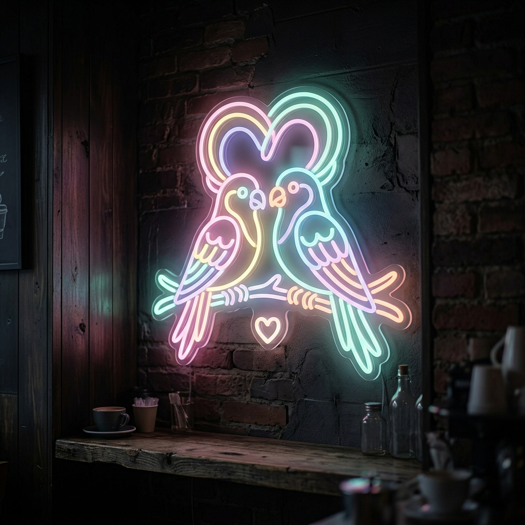 Love Birds Neon Sign For Romantic Decor
