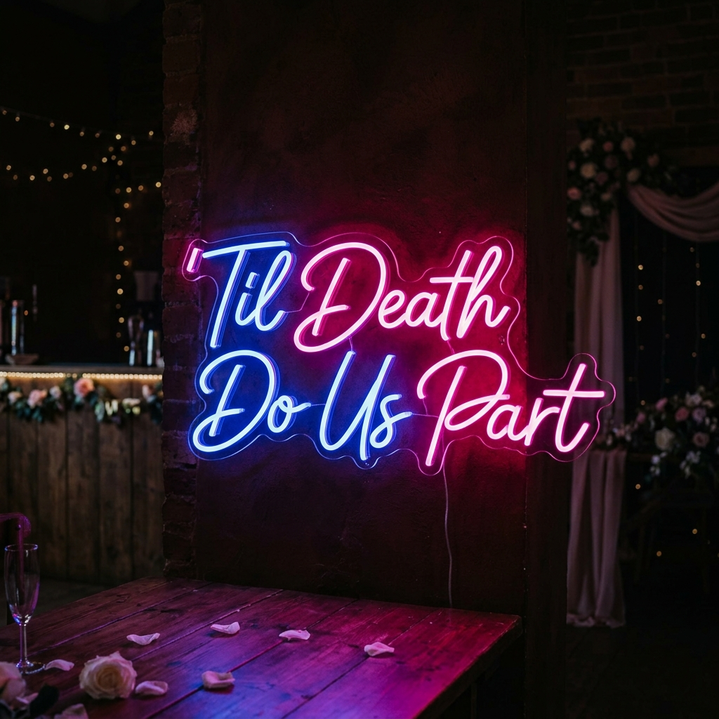 Til Death Do Us Part Neon Sign For Weddings