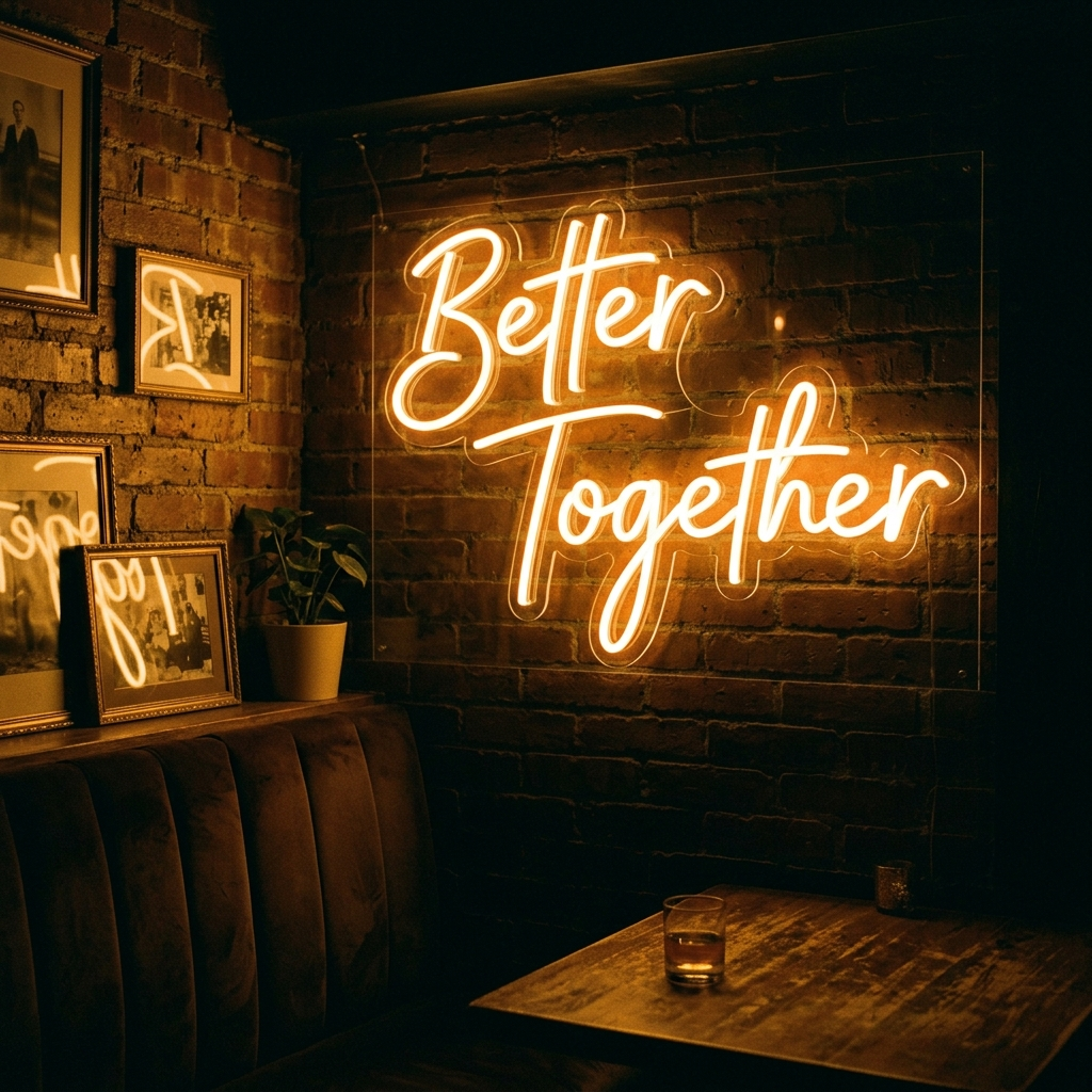 Better Together Neon Sign For Weddings And Parties