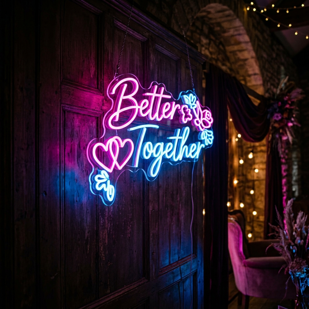 Better Together Neon Sign For Weddings And Parties