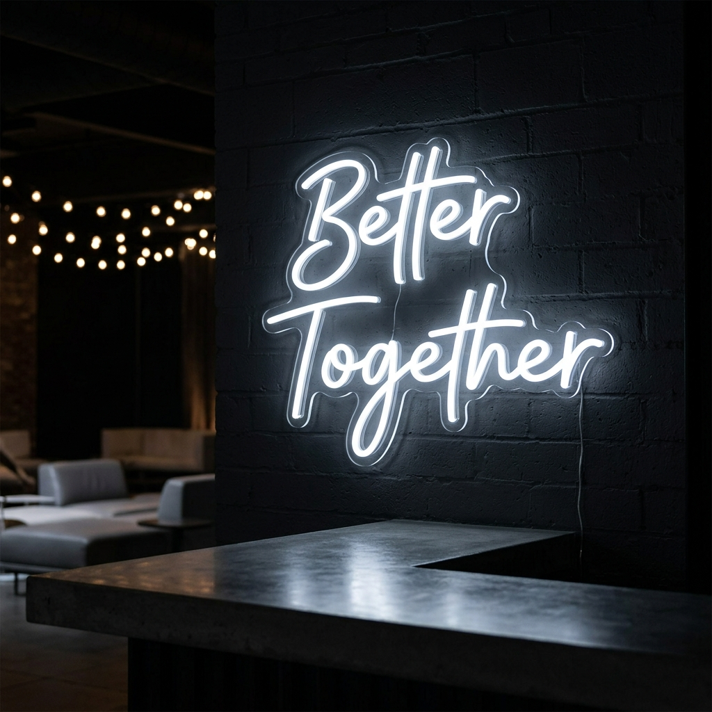 Better Together Neon Sign For Weddings