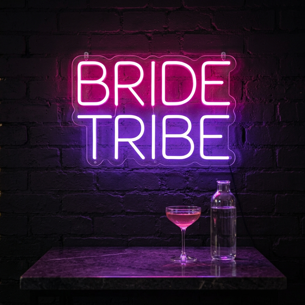 Bride Tribe Neon Sign For Bachelorette Parties