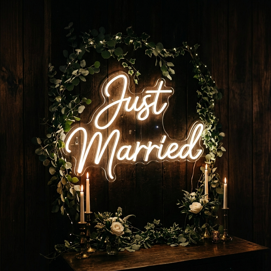 Just Married Neon Sign For Weddings