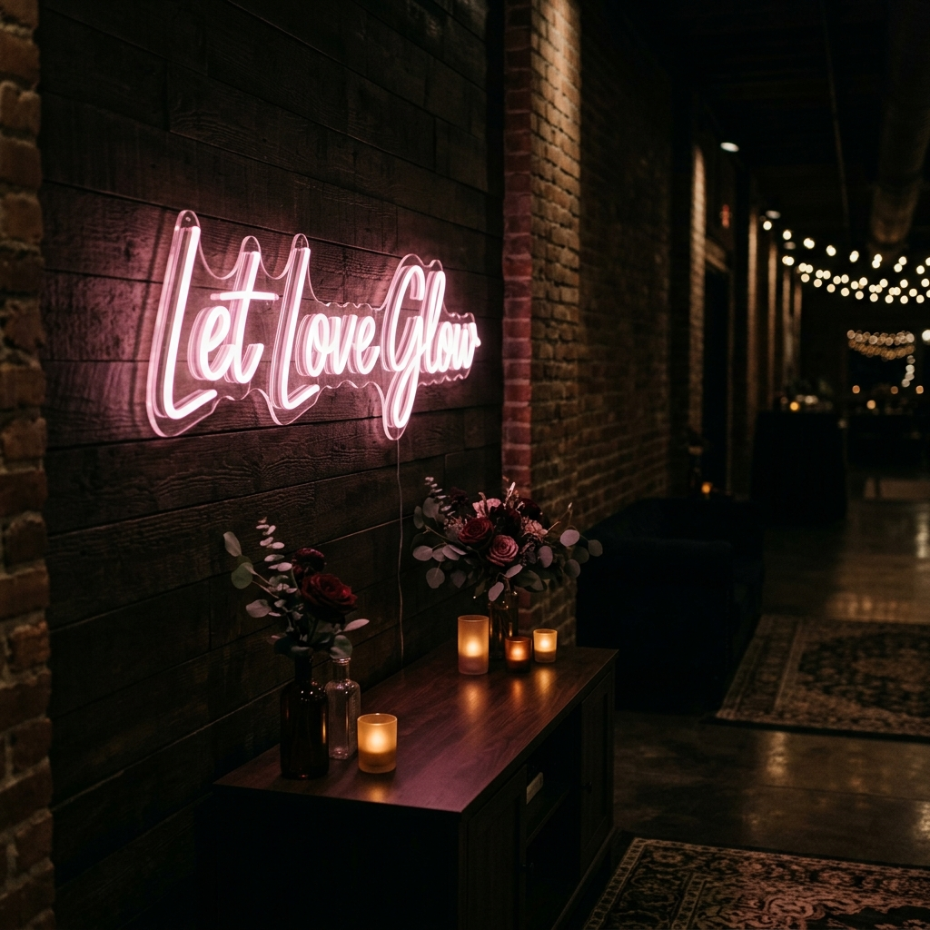 Let Love Glow Neon Sign For Weddings