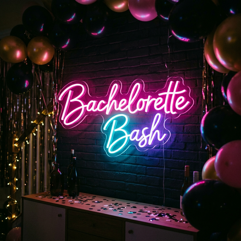 Bachelorette Bash Neon Sign For Parties