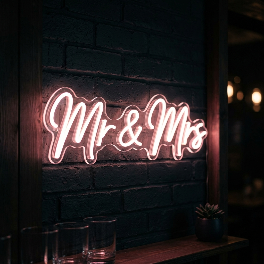Mr & Mrs Neon Sign For Weddings