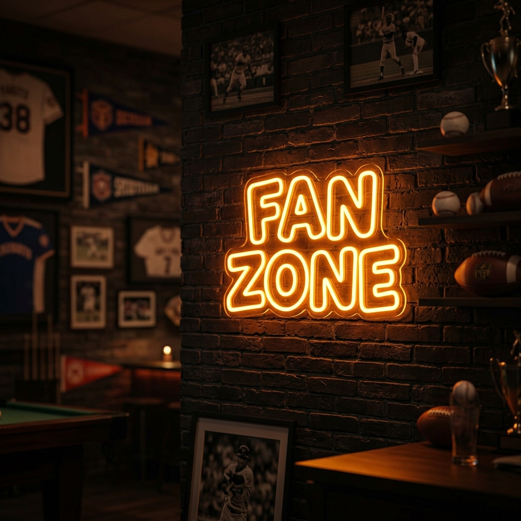 Fan Zone Neon Sign For Sports Lovers