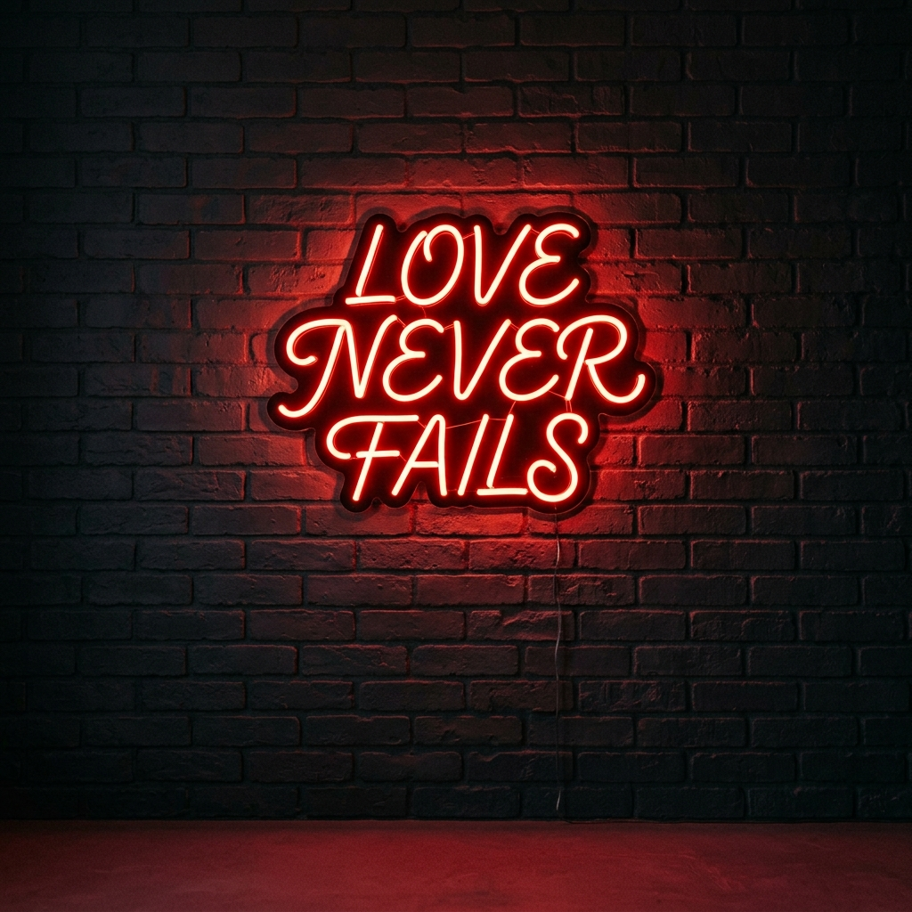 Love Never Fails Neon Sign For Home