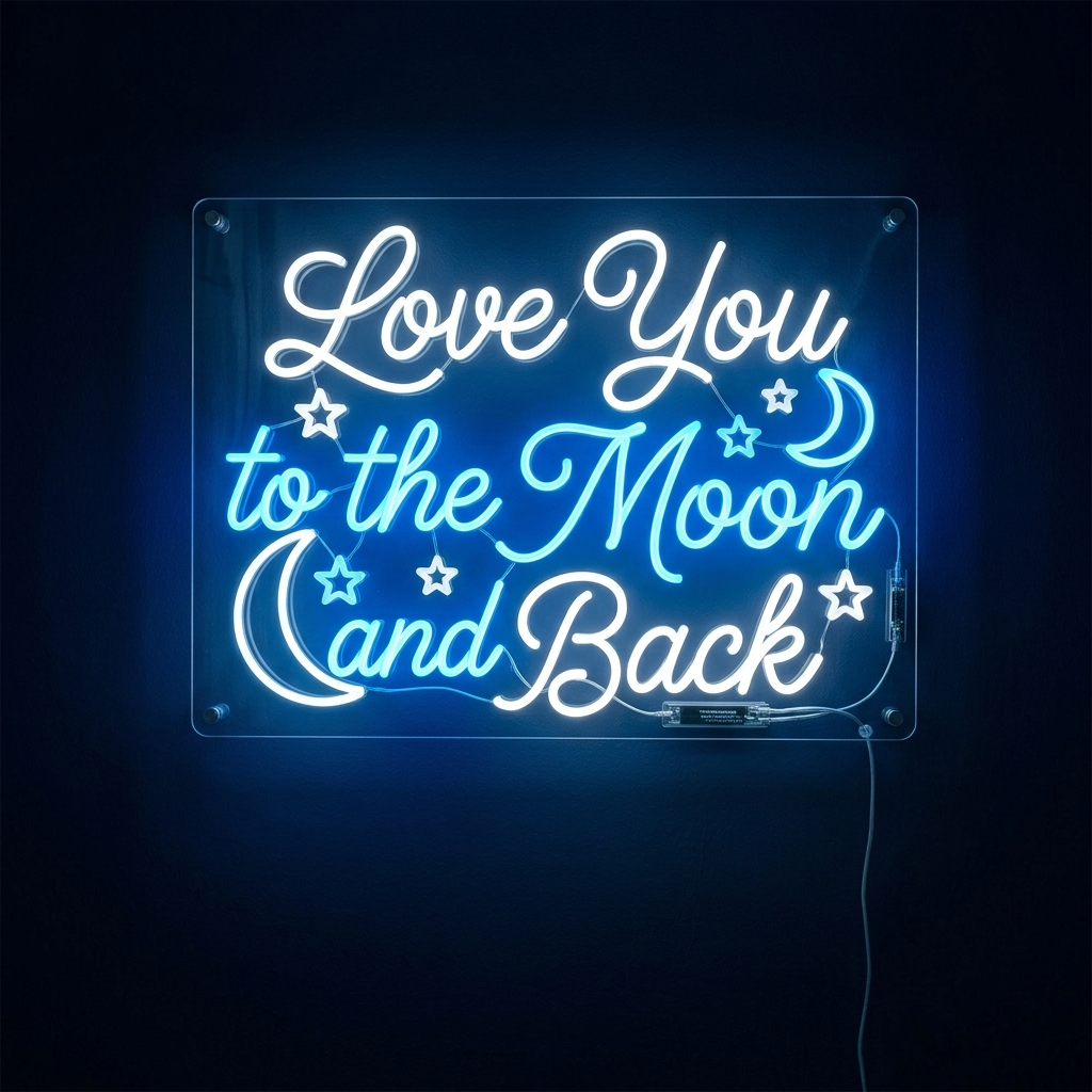 Love You To The Moon And Back Neon Sign