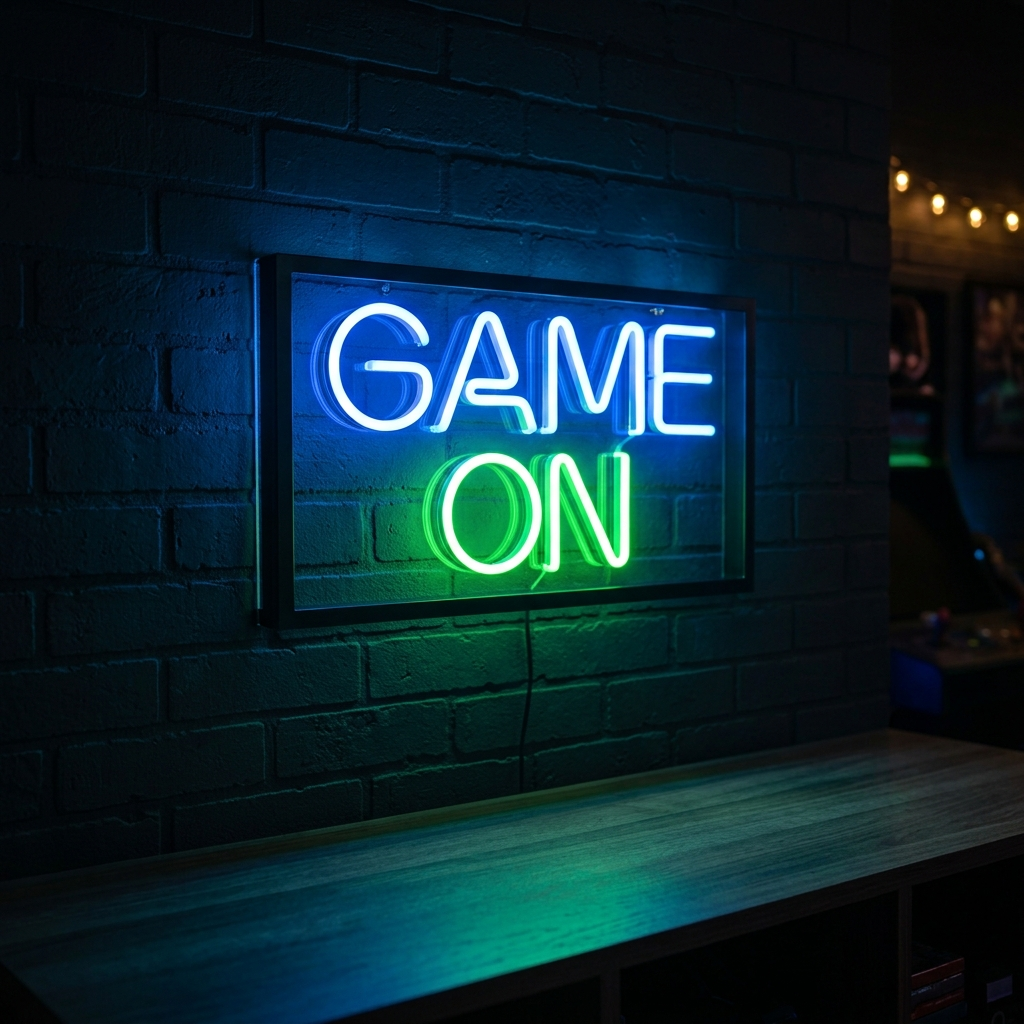 Game On Neon Sign For Gaming Room