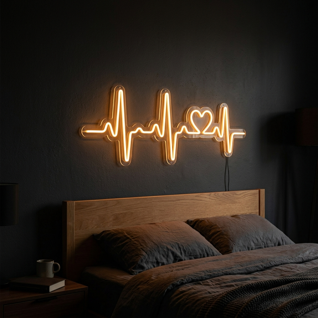 Heartbeat Neon Sign For Love-Inspired Spaces