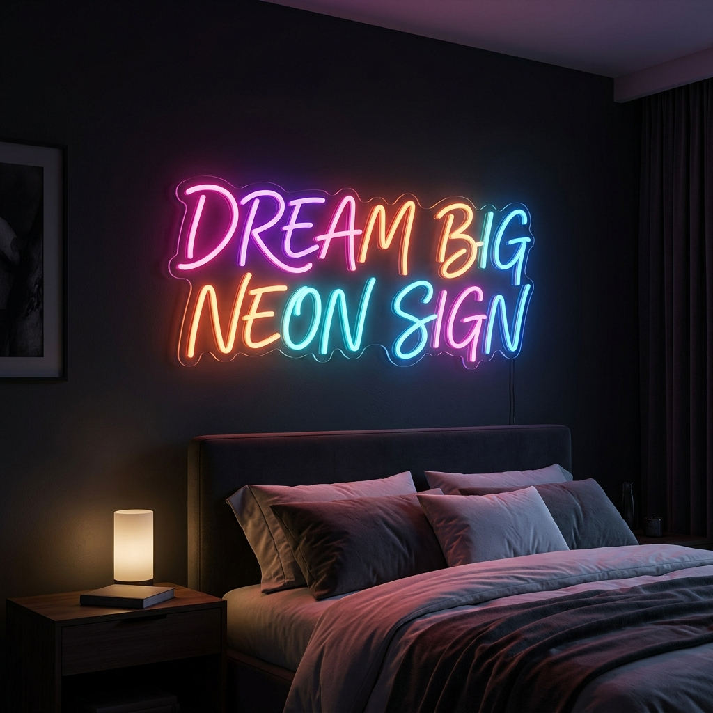 Dream Big Neon Sign For Inspirational Home Decor