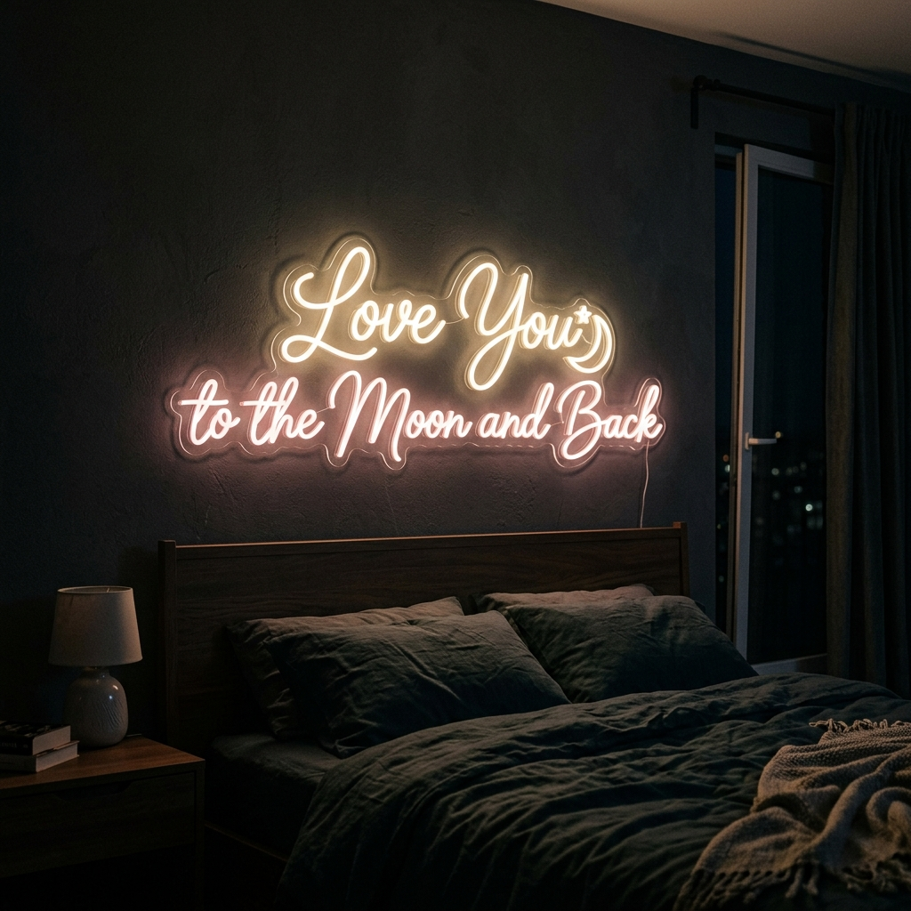 Love You To The Moon And Back Neon Sign