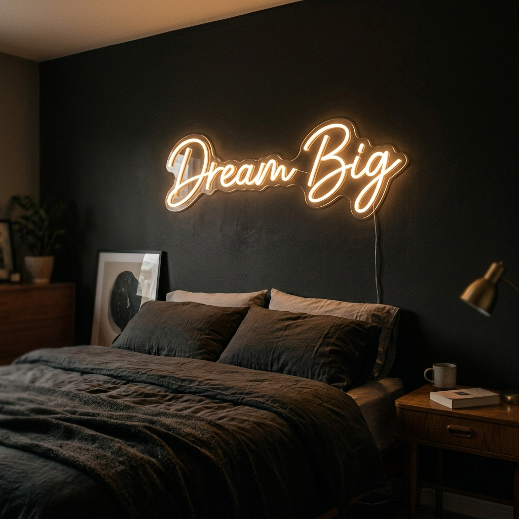 Dream Big Neon Sign For Aesthetic Home Decor