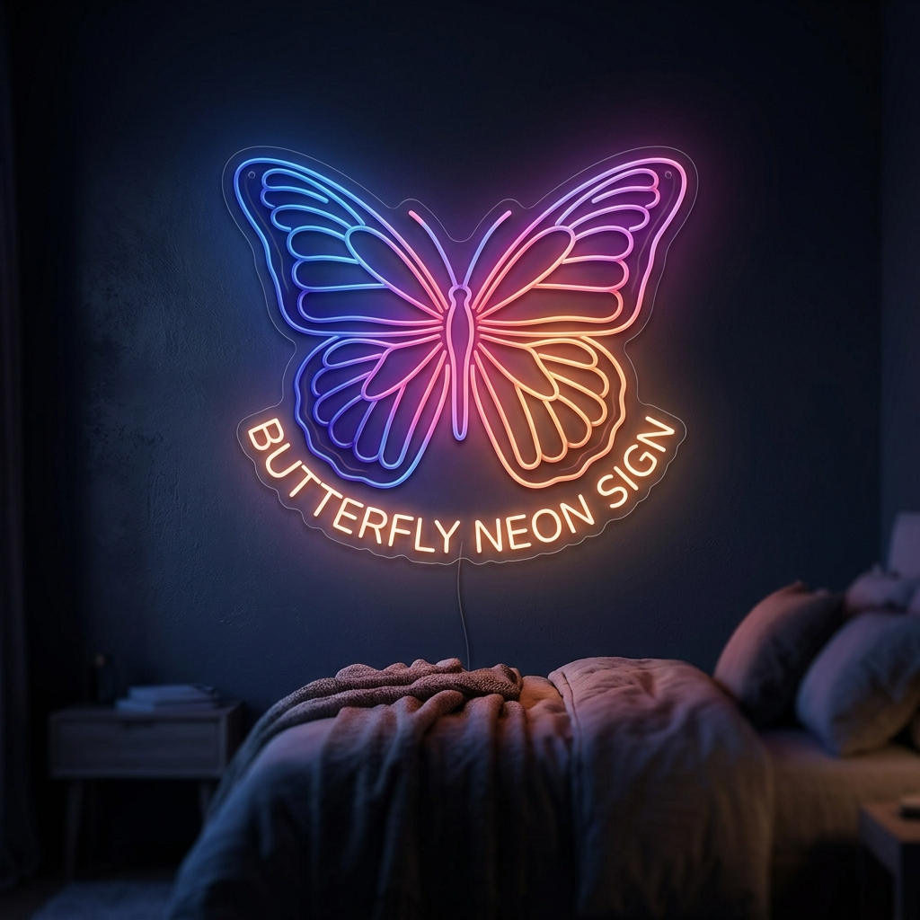 Butterfly Neon Sign For Nature Lovers