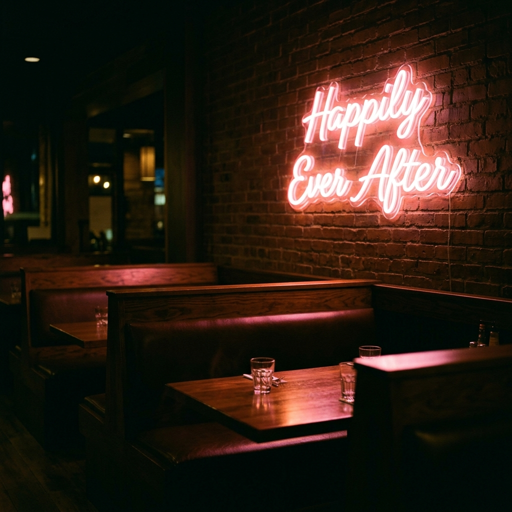 Custom Happily Ever After Neon Sign For Wedding Decor