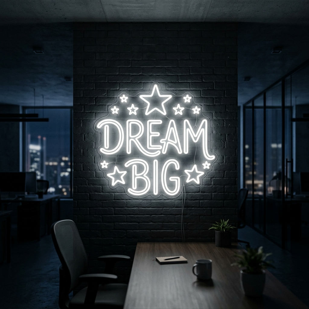 Custom Neon Inspirational Backdrop Sign