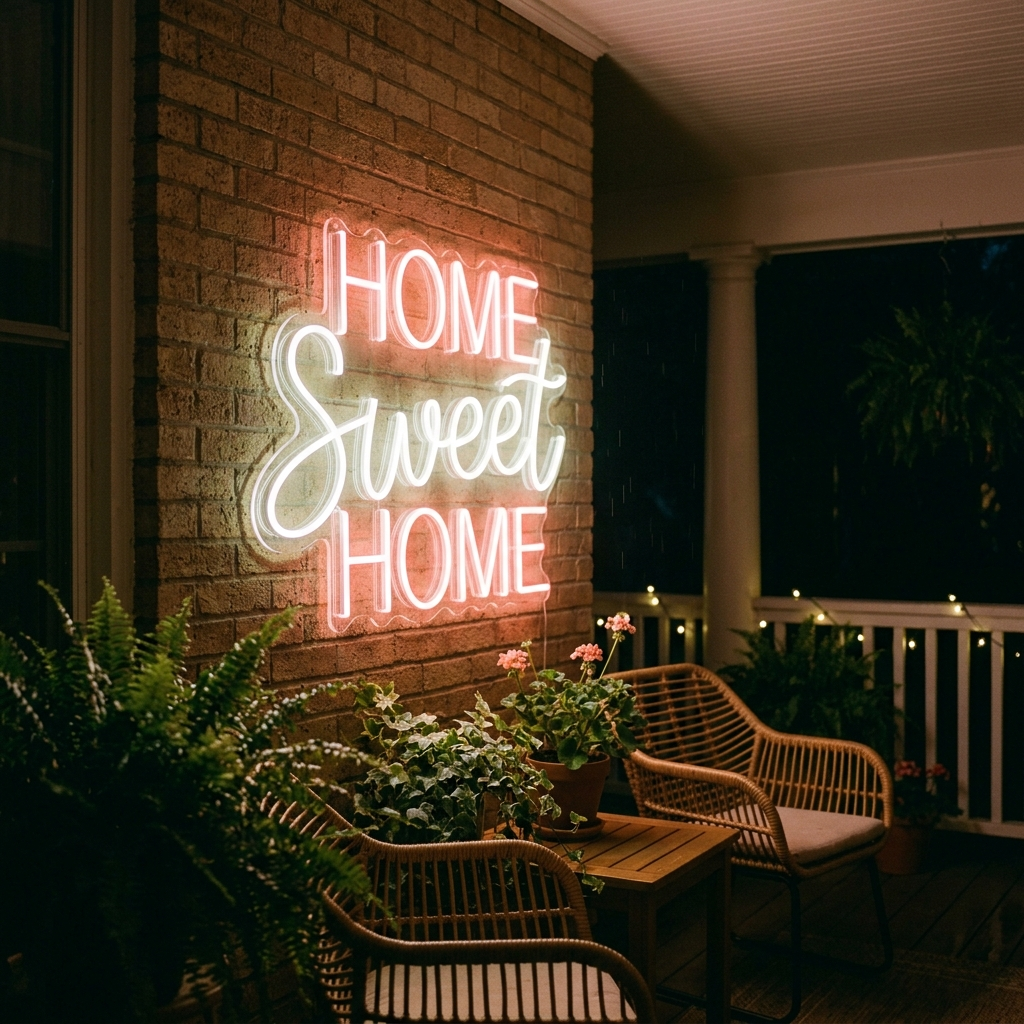 Home Sweet Home Custom Neon Sign For Outdoor Decor