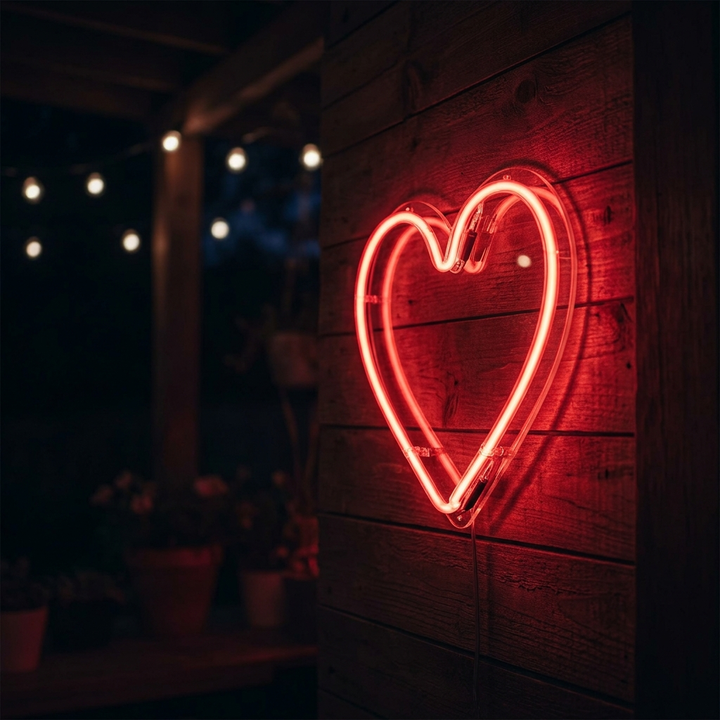 Heart Custom Neon Sign For Romantic Outdoor Spaces