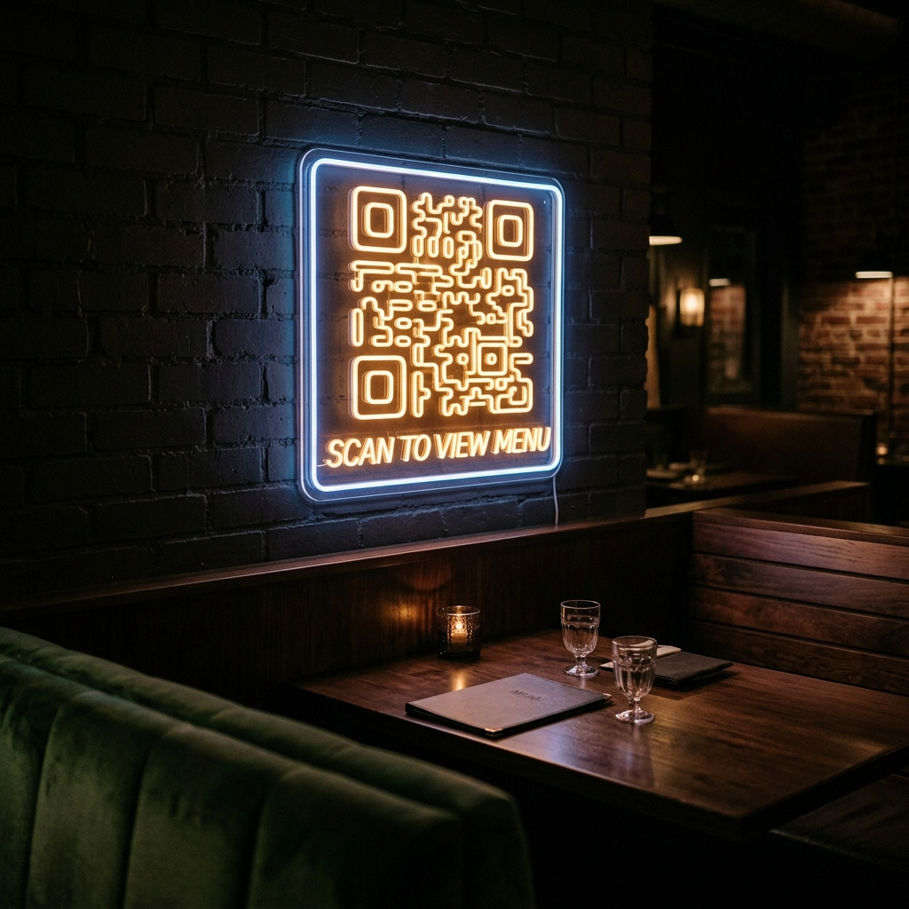Personalized Qr Code Neon Sign For Your Business