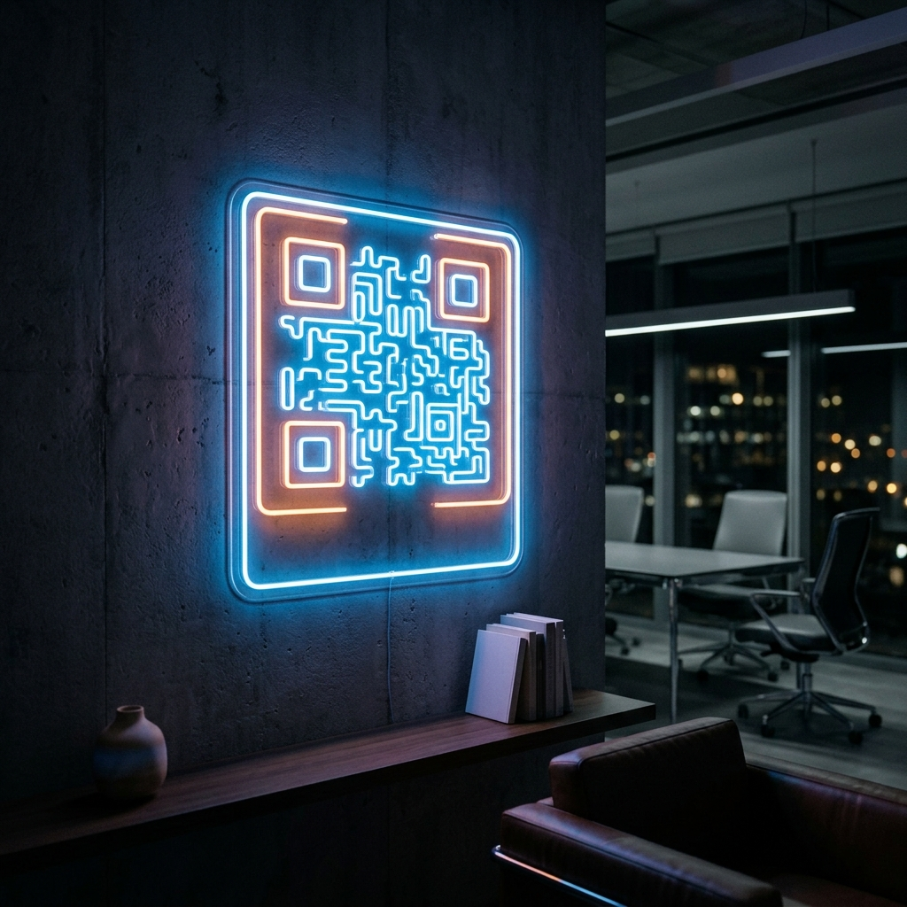 Custom Qr Code Neon Sign For Easy Scanning