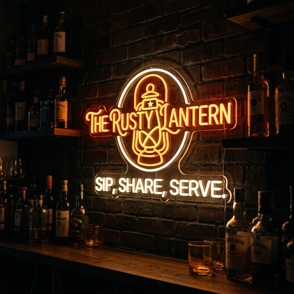 Custom Neon Sign With Your Logo And Tagline