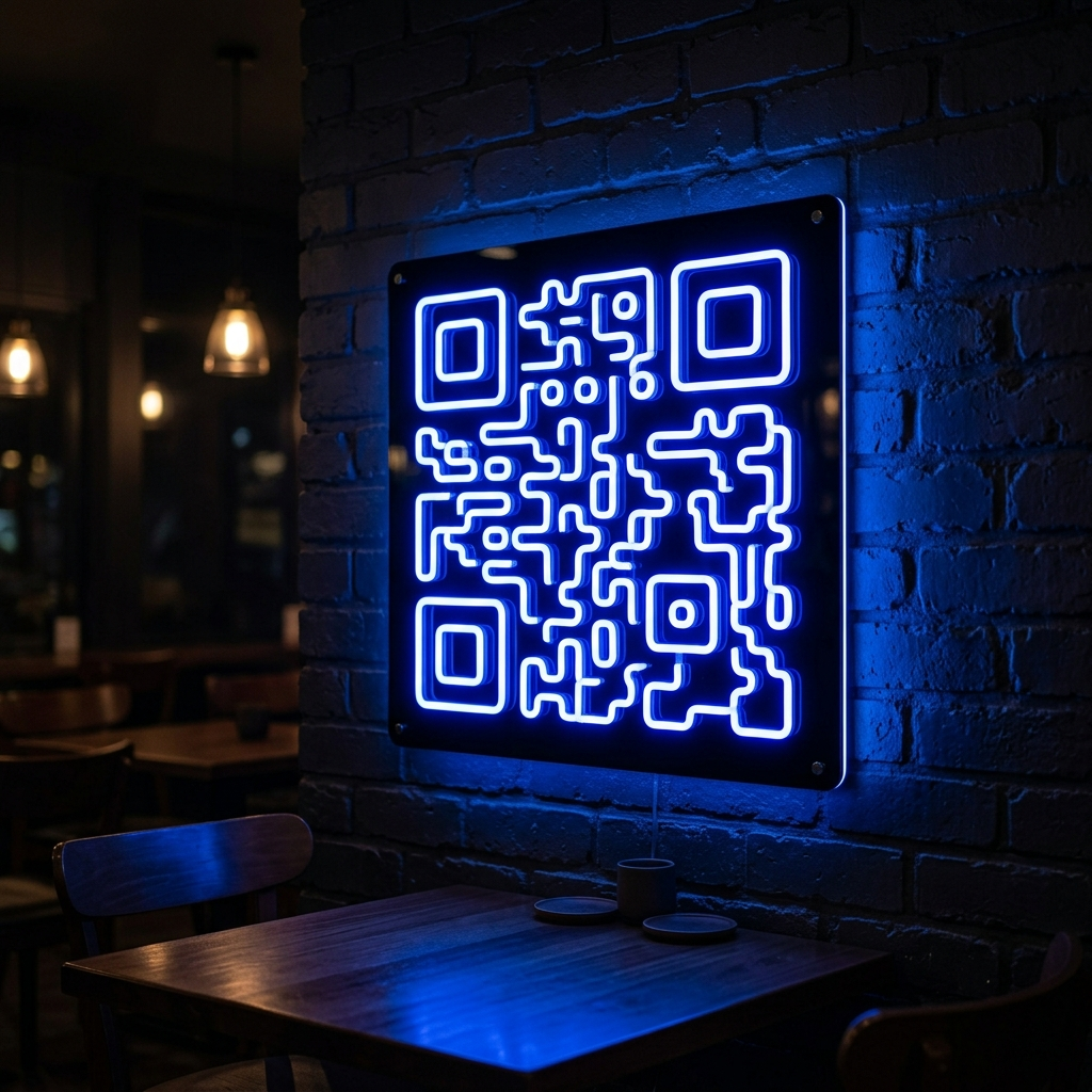Interactive Qr Code Neon Sign For Businesses
