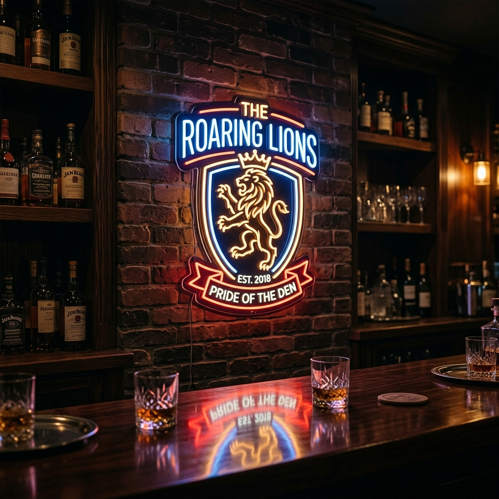 Personalized Football Club Logo Neon Sign