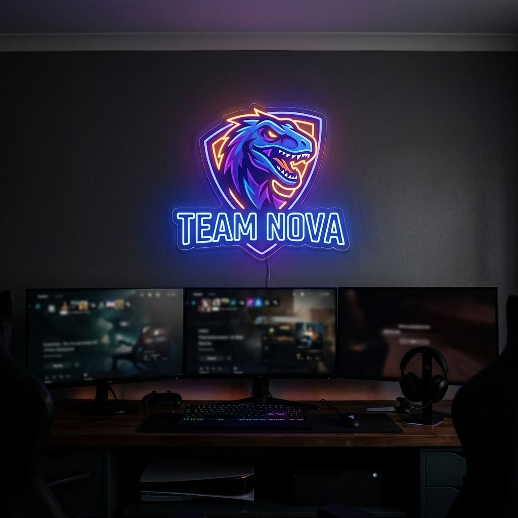 Custom Esports Team Logo Neon Sign
