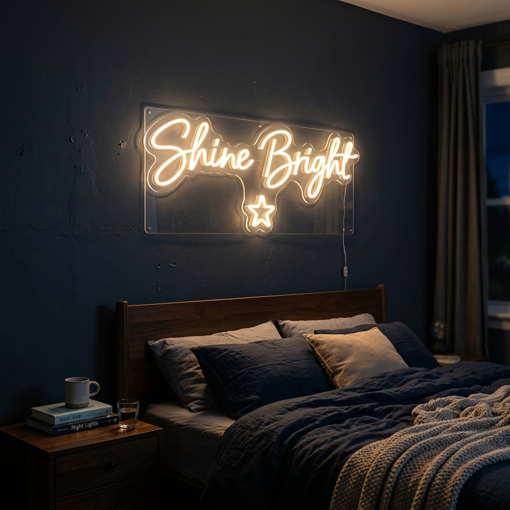 Custom Neon Sign - Shine Bright Handwriting