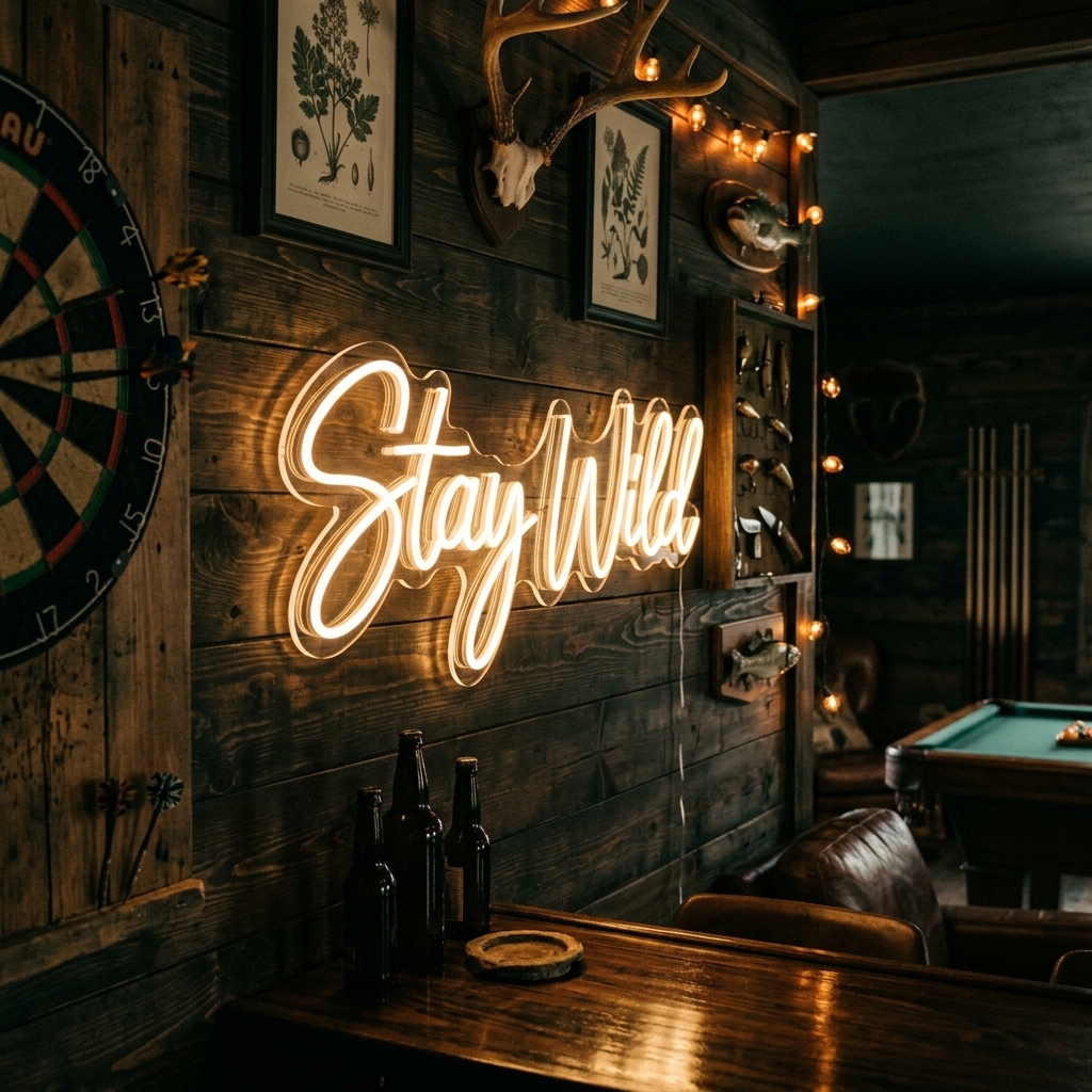 Stay Wild Custom Neon Sign In Cursive