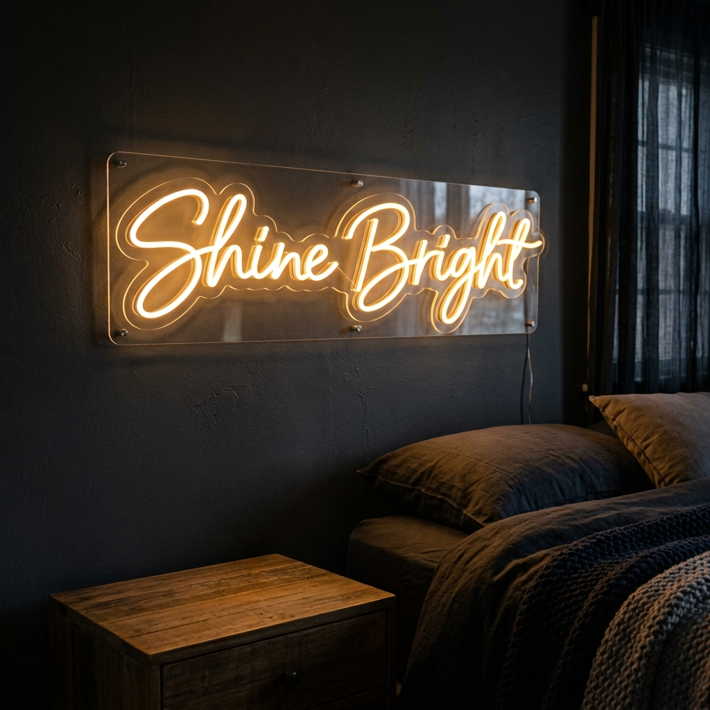 Shine Bright Custom Cursive Neon Sign
