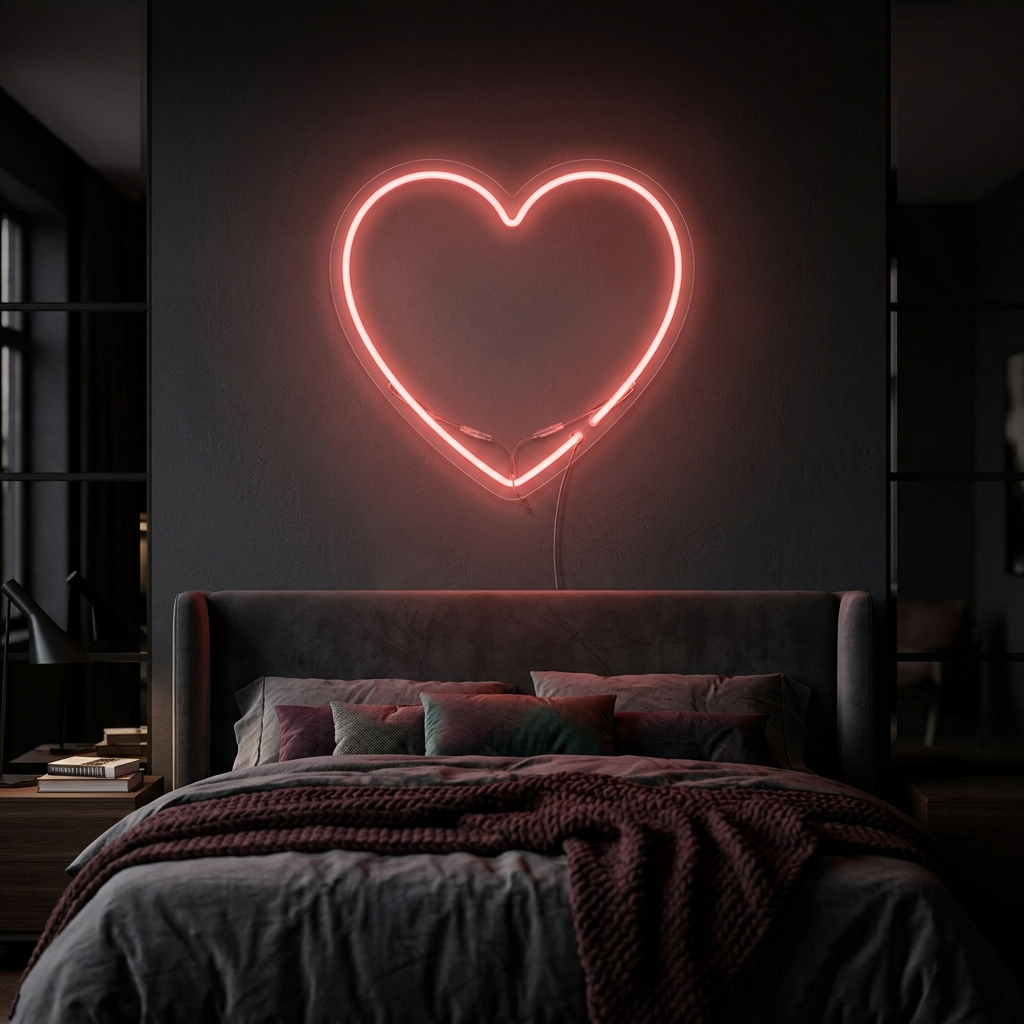 Heart Neon Sign For Love And Warmth