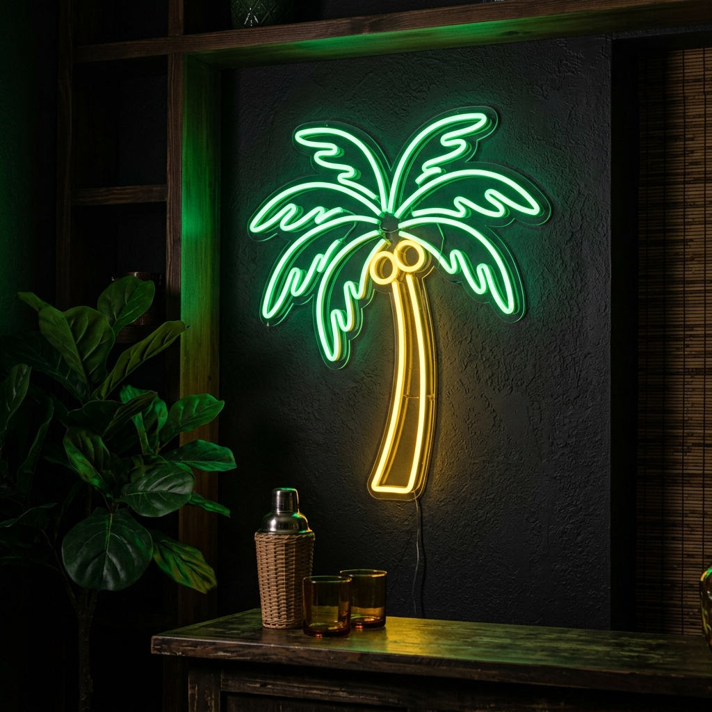 Palm Tree Neon Sign For Tropical Vibes