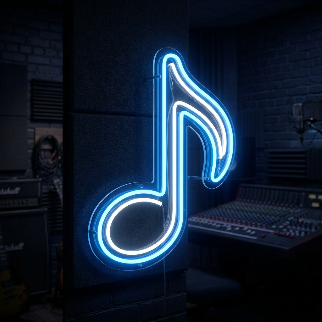 Music Note Neon Sign For Music Lovers