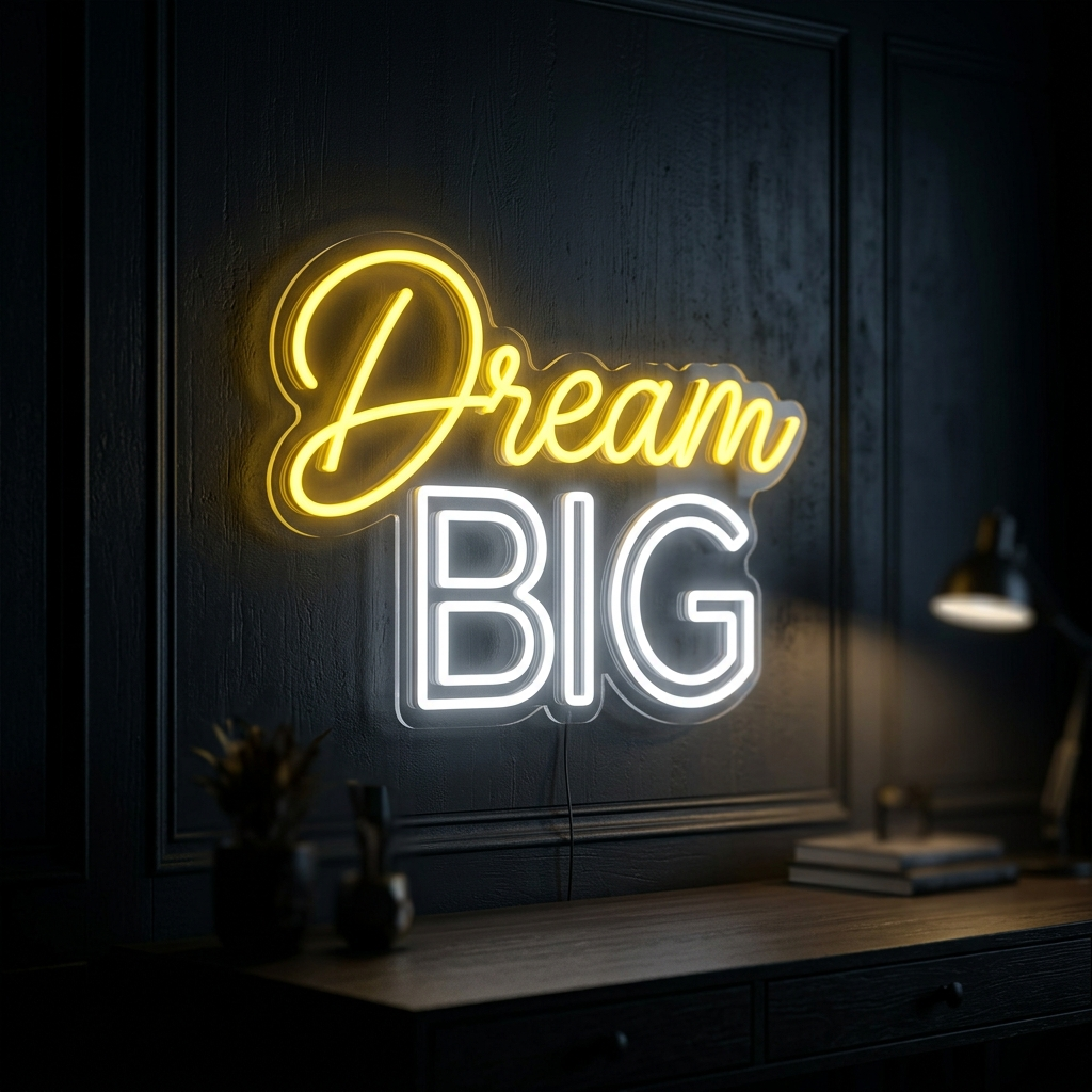 Dream Big Custom Neon Sign For Inspirational Spaces