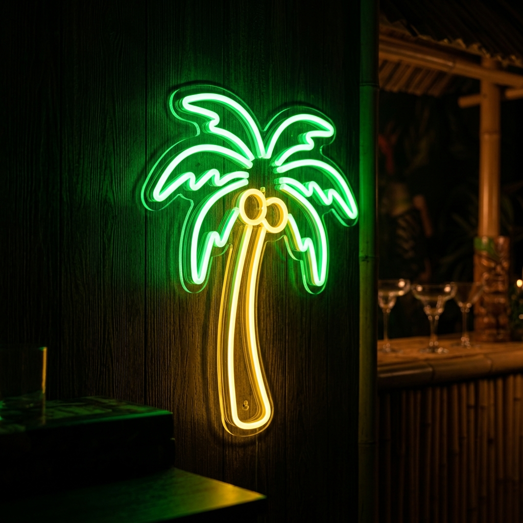 Palm Tree Neon Sign For Tropical Vibes