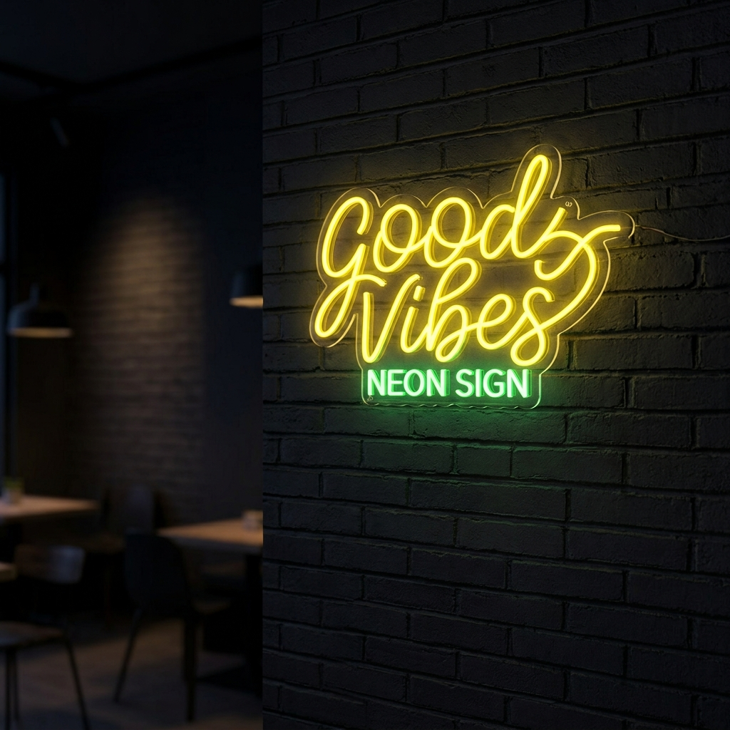 Good Vibes Custom Neon Sign For Positive Energy