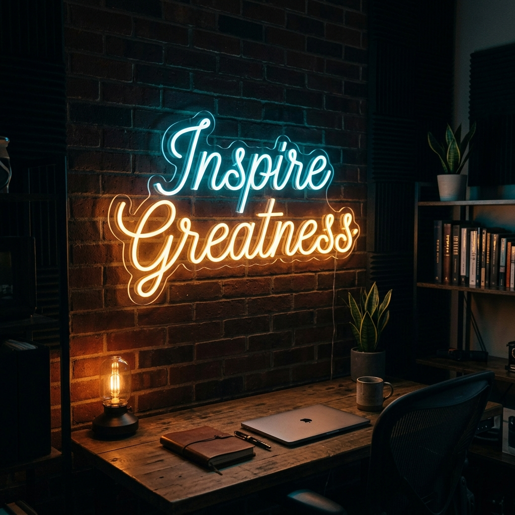 Inspire Greatness Neon Sign For Office Decor