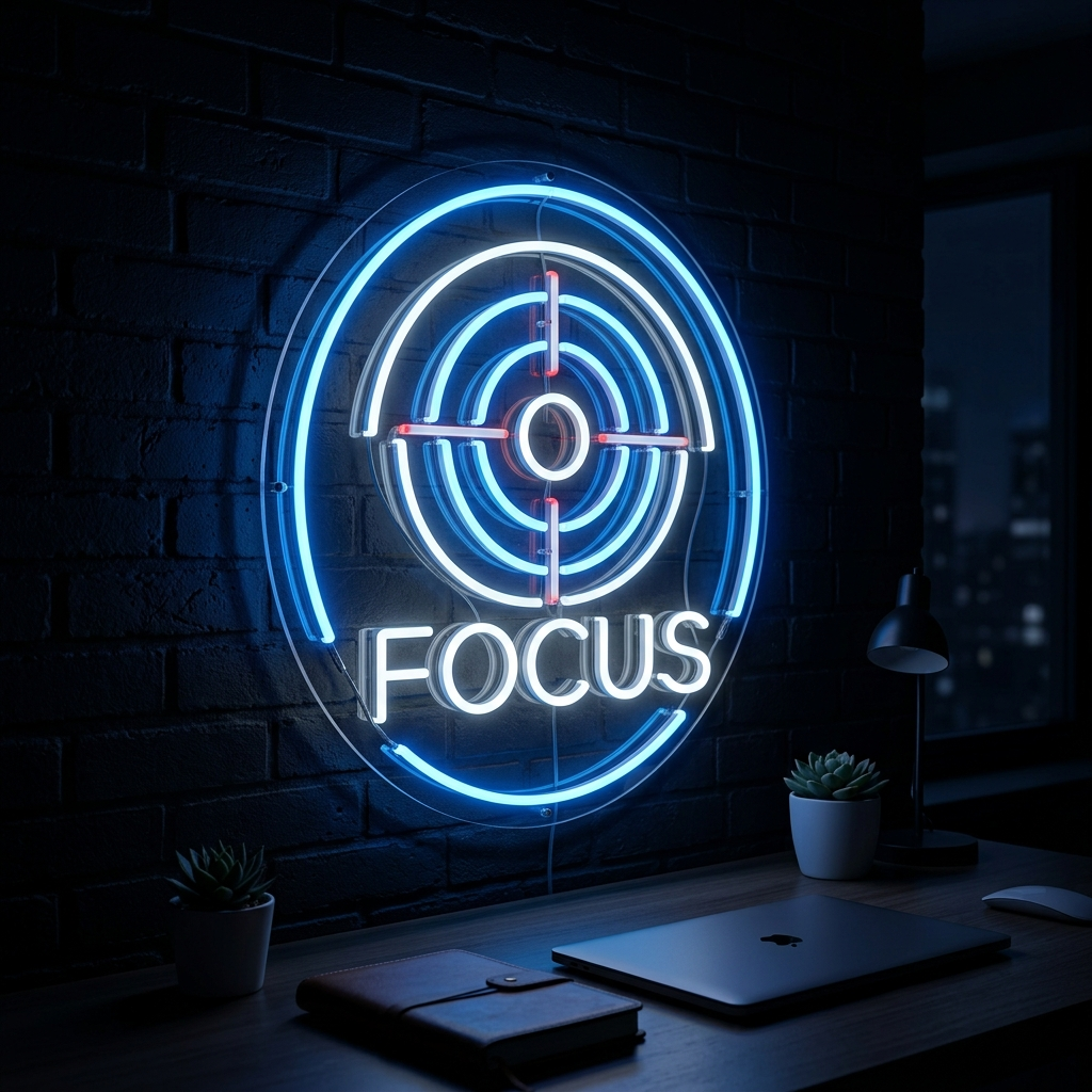 Focus Icon Neon Sign For Office Inspiration