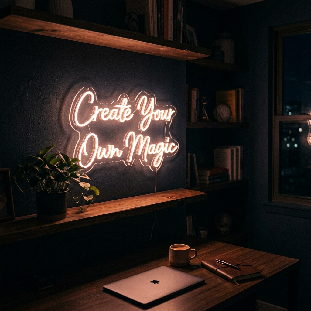 Create Your Own Magic Neon Sign For Home Office