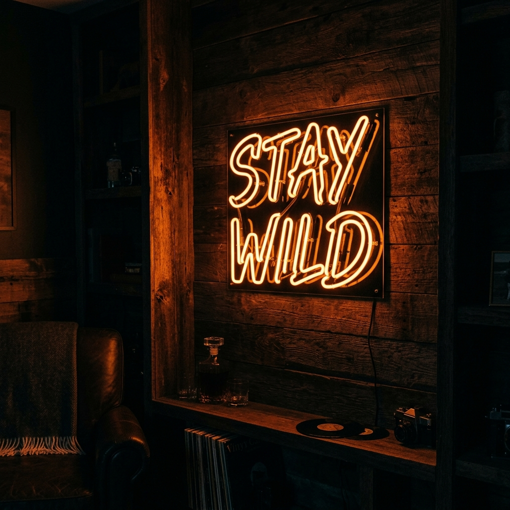 Stay Wild Neon Sign For Man Cave