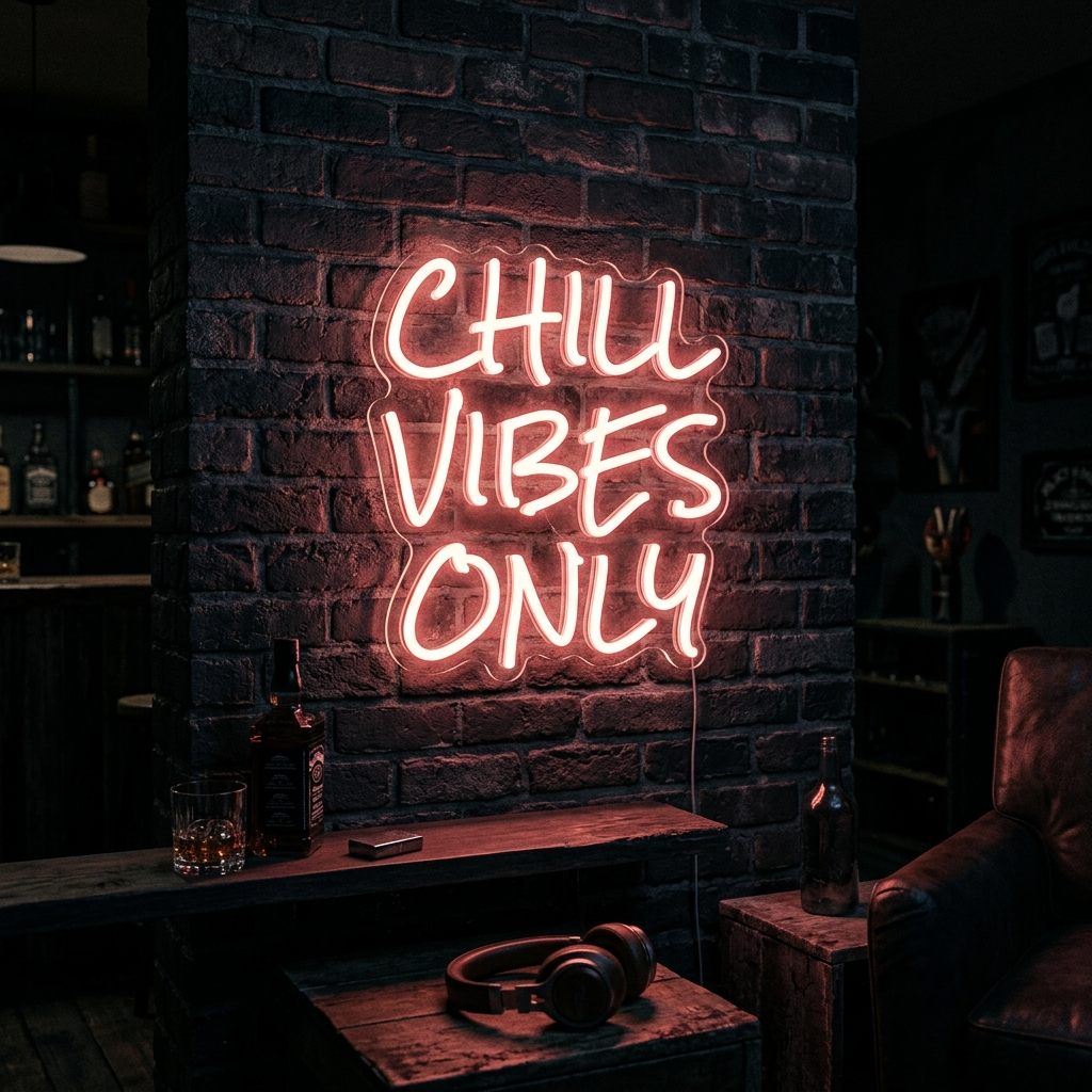 Chill Vibes Only Neon Sign For Man Cave