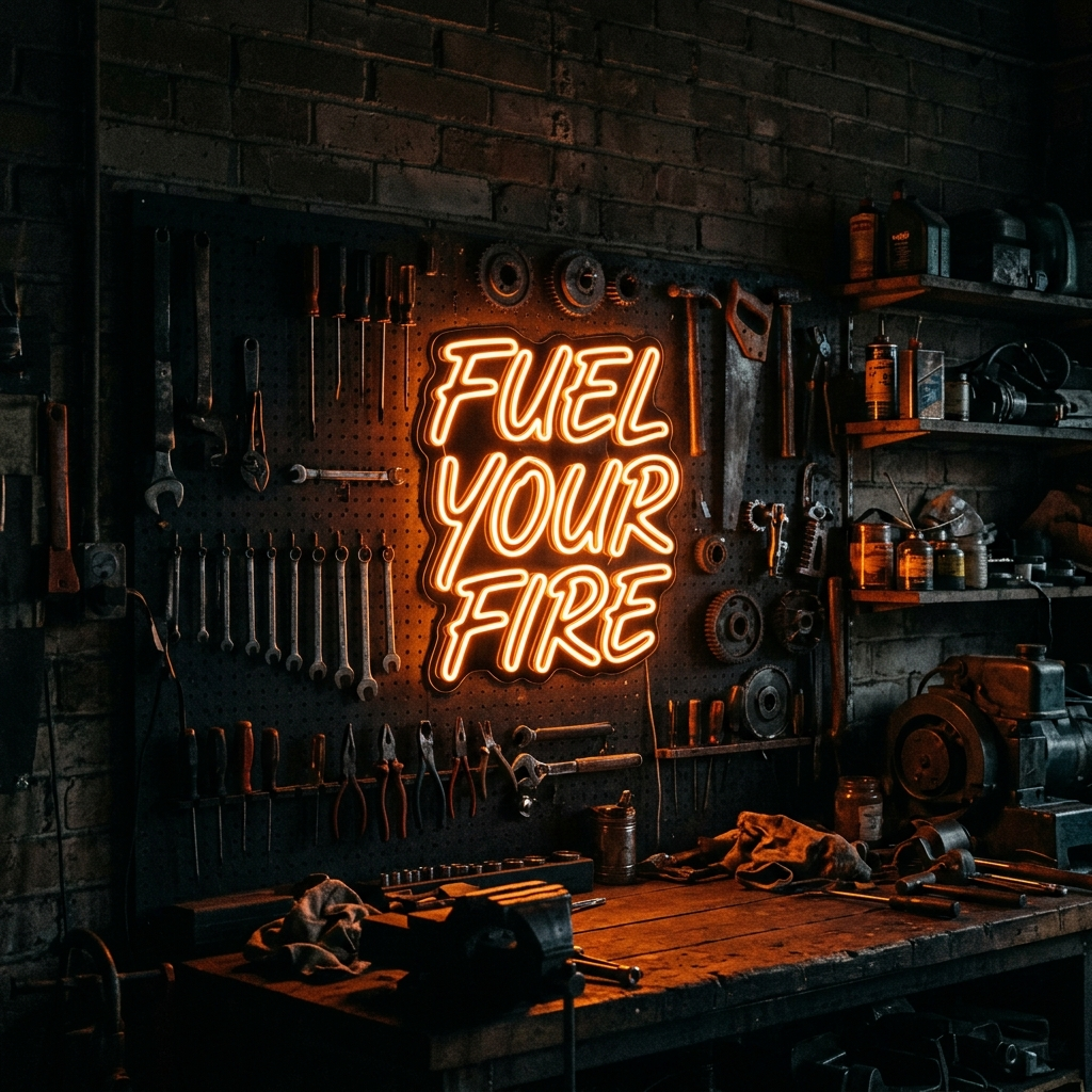 Fuel Your Fire Neon Sign For Man Cave