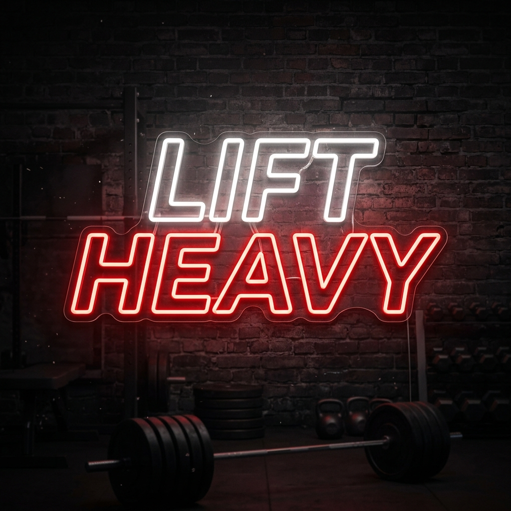 Lift Heavy Neon Sign For Fitness Motivation