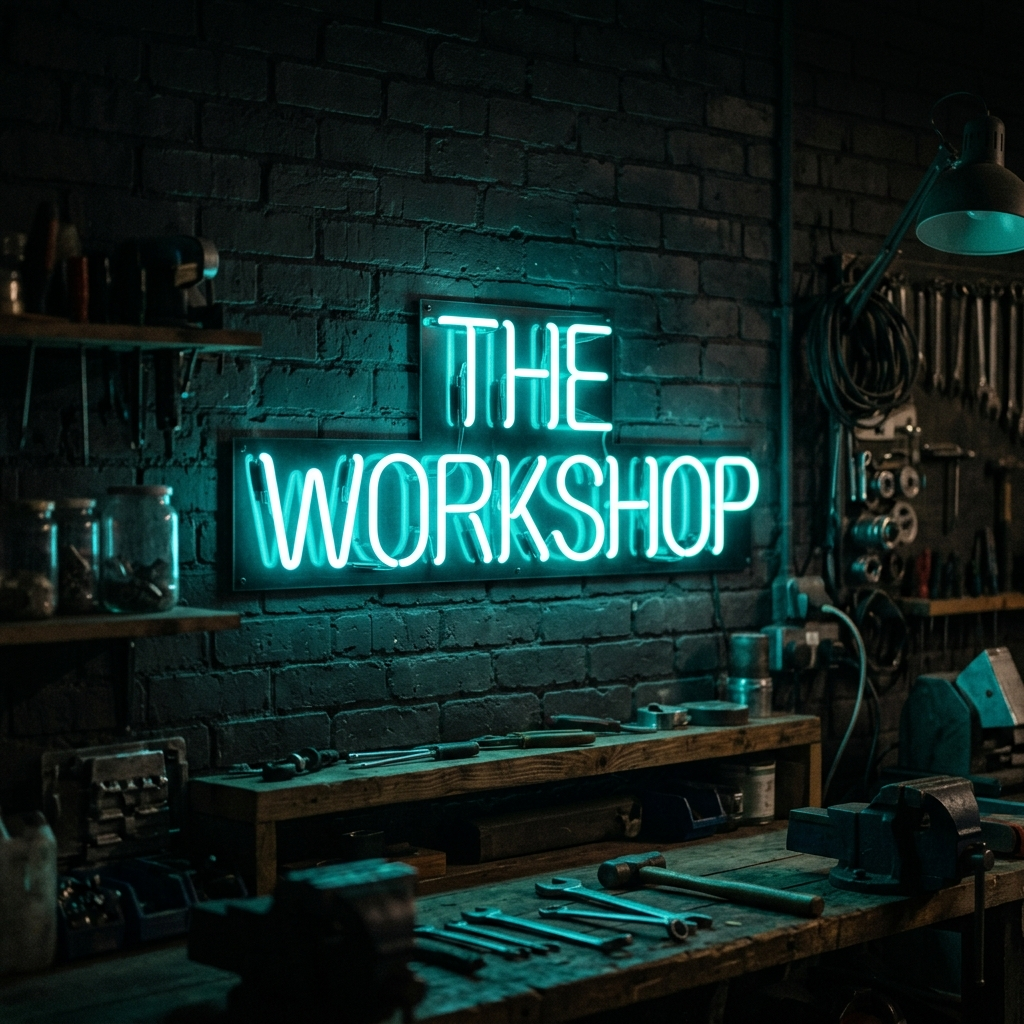 The Workshop Neon Sign For Creative Spaces
