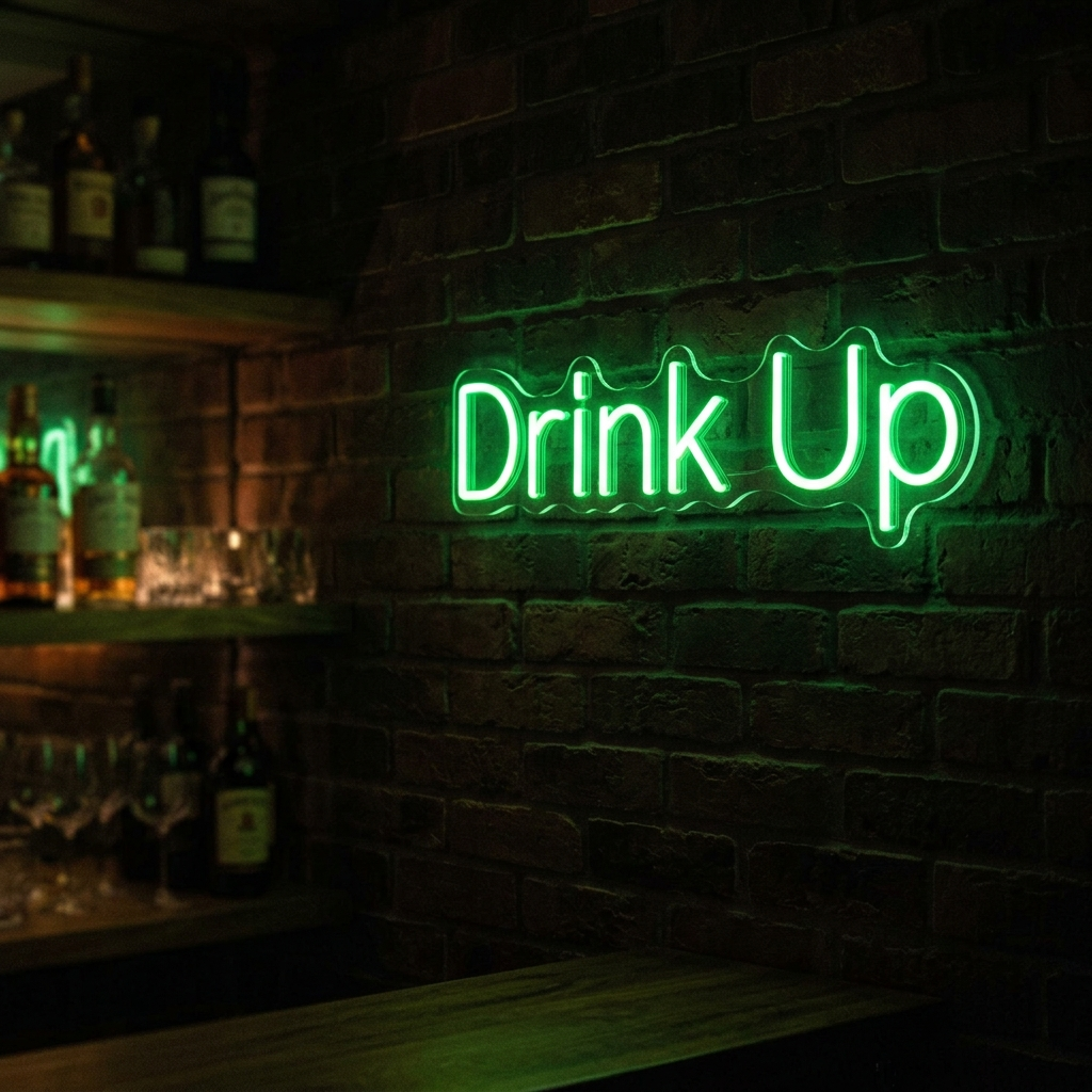 Drink Up Neon Sign For Home Bar