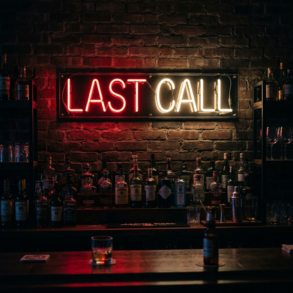 Last Call Neon Sign For Home Bar