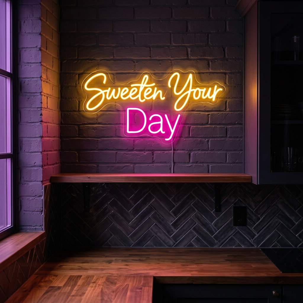 Sweeten Your Day Neon Sign For Home Cafe