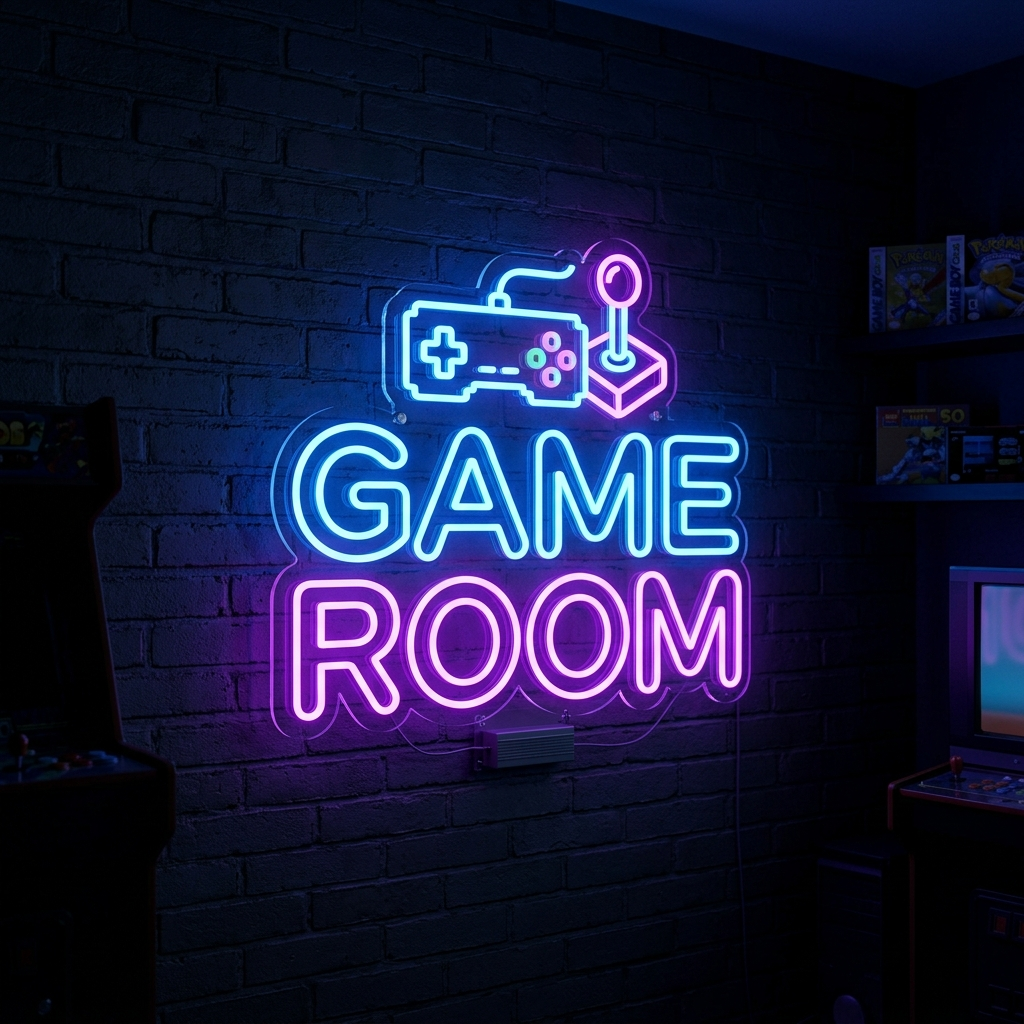 Game Room Neon Sign For Gaming Enthusiasts